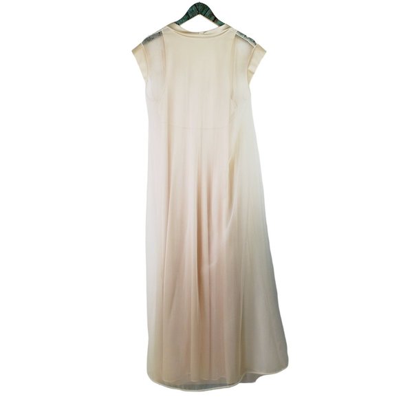 Vintage JC Penney 2 Pc Robe & Night Gown Silky Nylon Honeymoon Bridal Set, Sz M - Picture 2 of 10